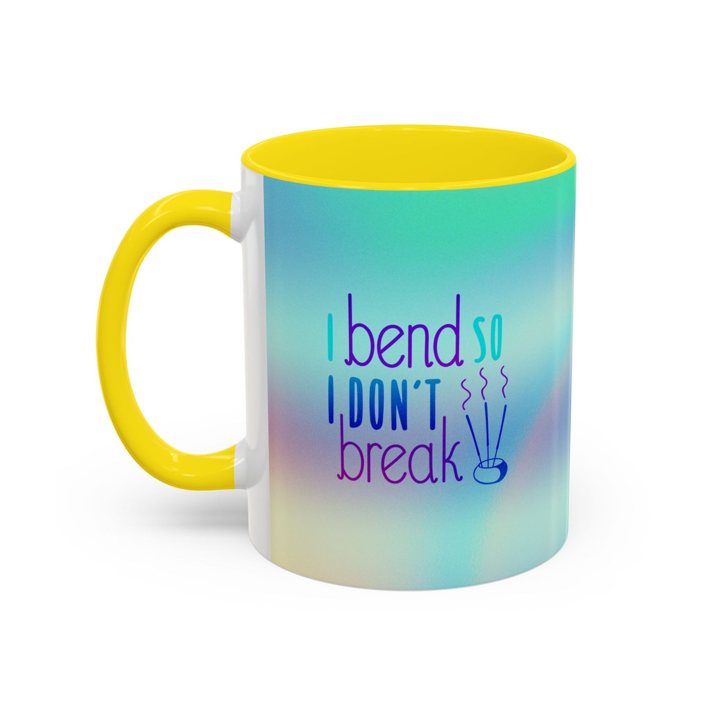 Yoga-Themed Coffee Mug - "I Bend So I Don't Break" - 11oz