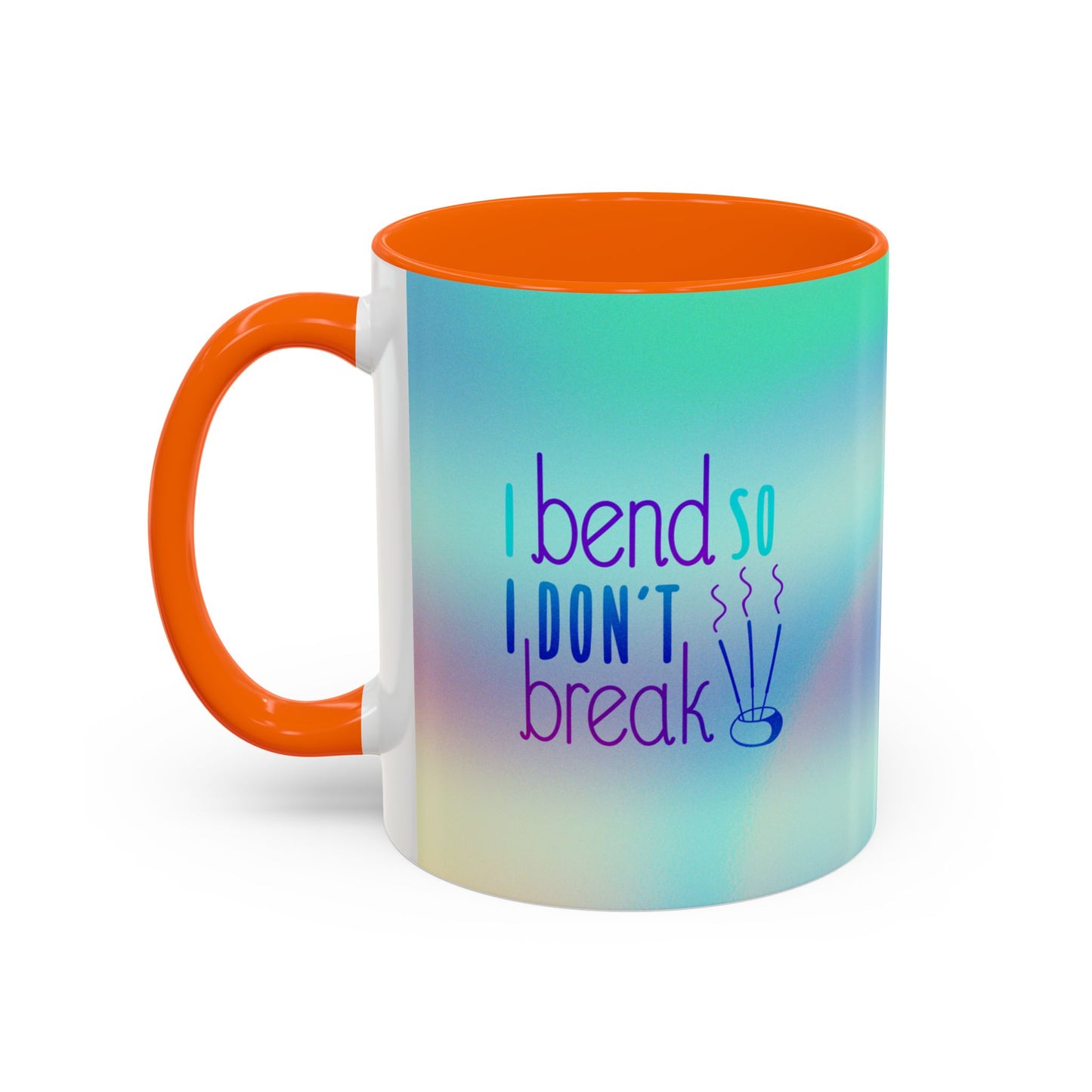 Yoga-Themed Coffee Mug - "I Bend So I Don't Break" - 11oz