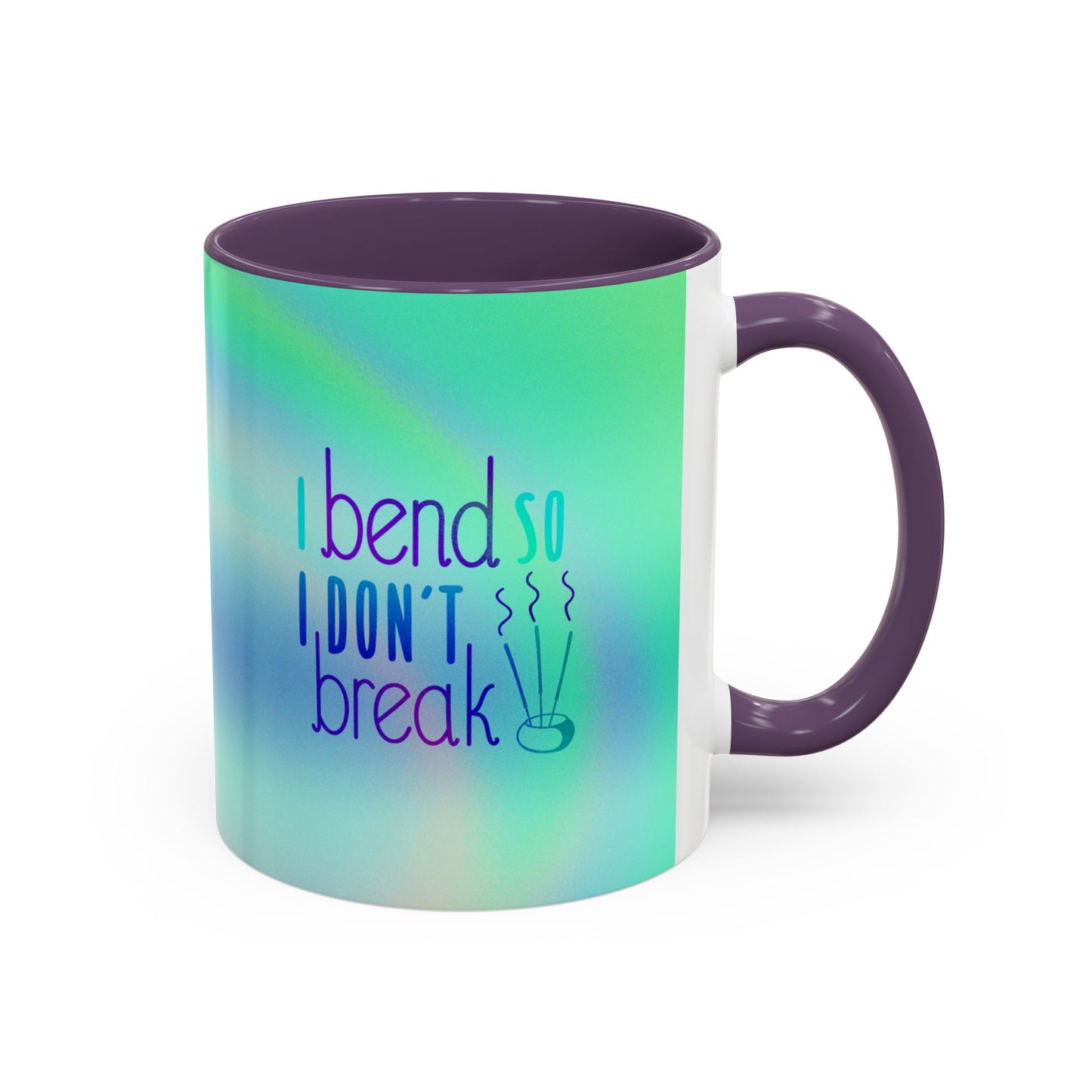 Yoga-Themed Coffee Mug - "I Bend So I Don't Break" - 11oz