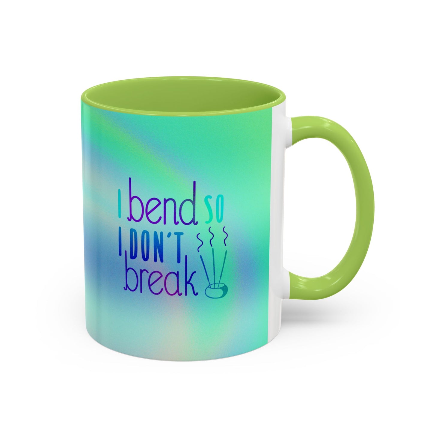 Yoga-Themed Coffee Mug - "I Bend So I Don't Break" - 11oz