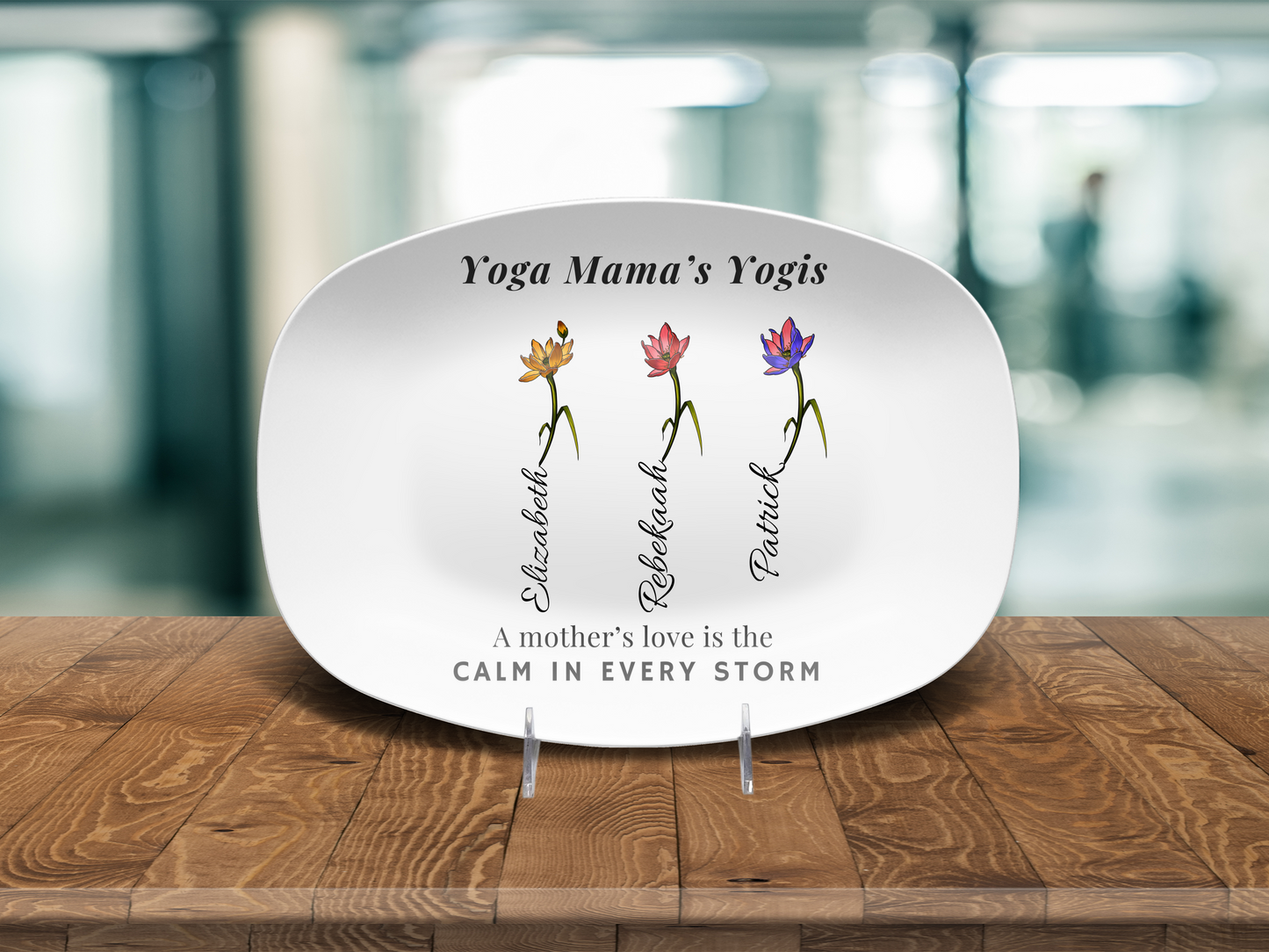Yoga Lover’s Mother’s Day Gift – Customized Platter with Kids’ Names