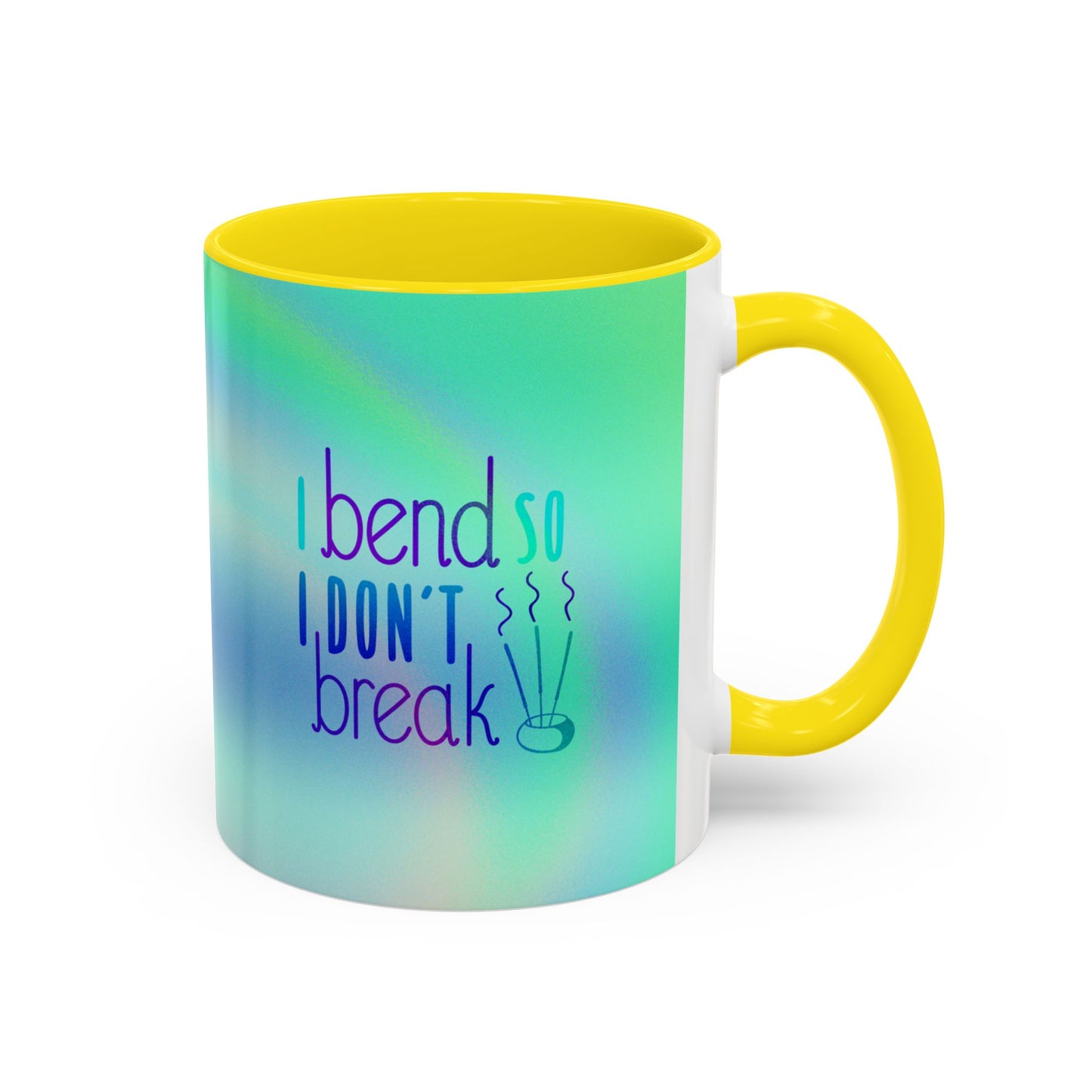 Yoga-Themed Coffee Mug - "I Bend So I Don't Break" - 11oz