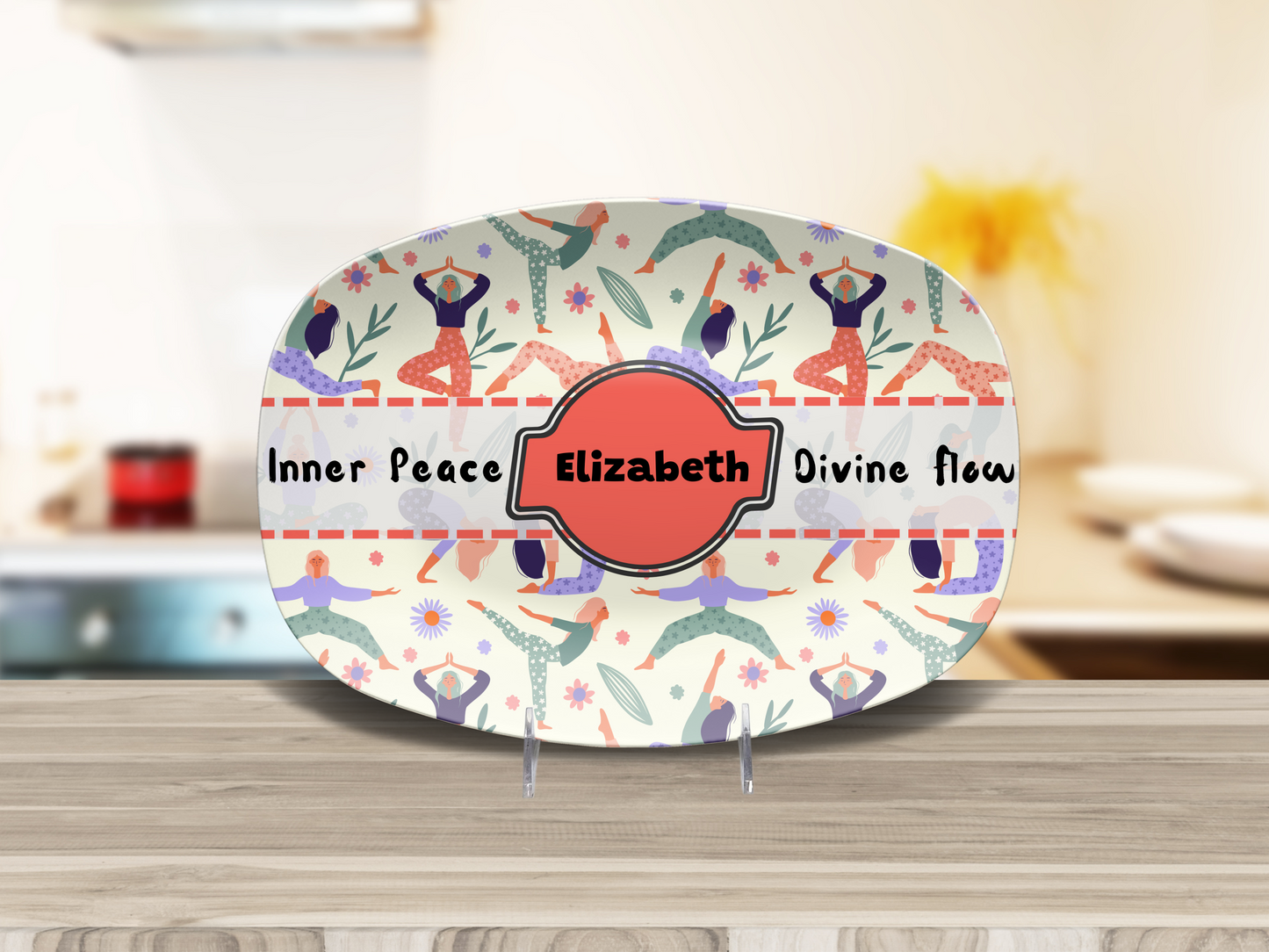 🌊 Inner Peace, Divine Flow – Personalized Yoga Platter