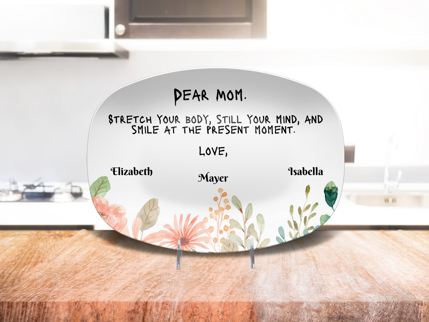 Yoga-Themed Personalized Platter