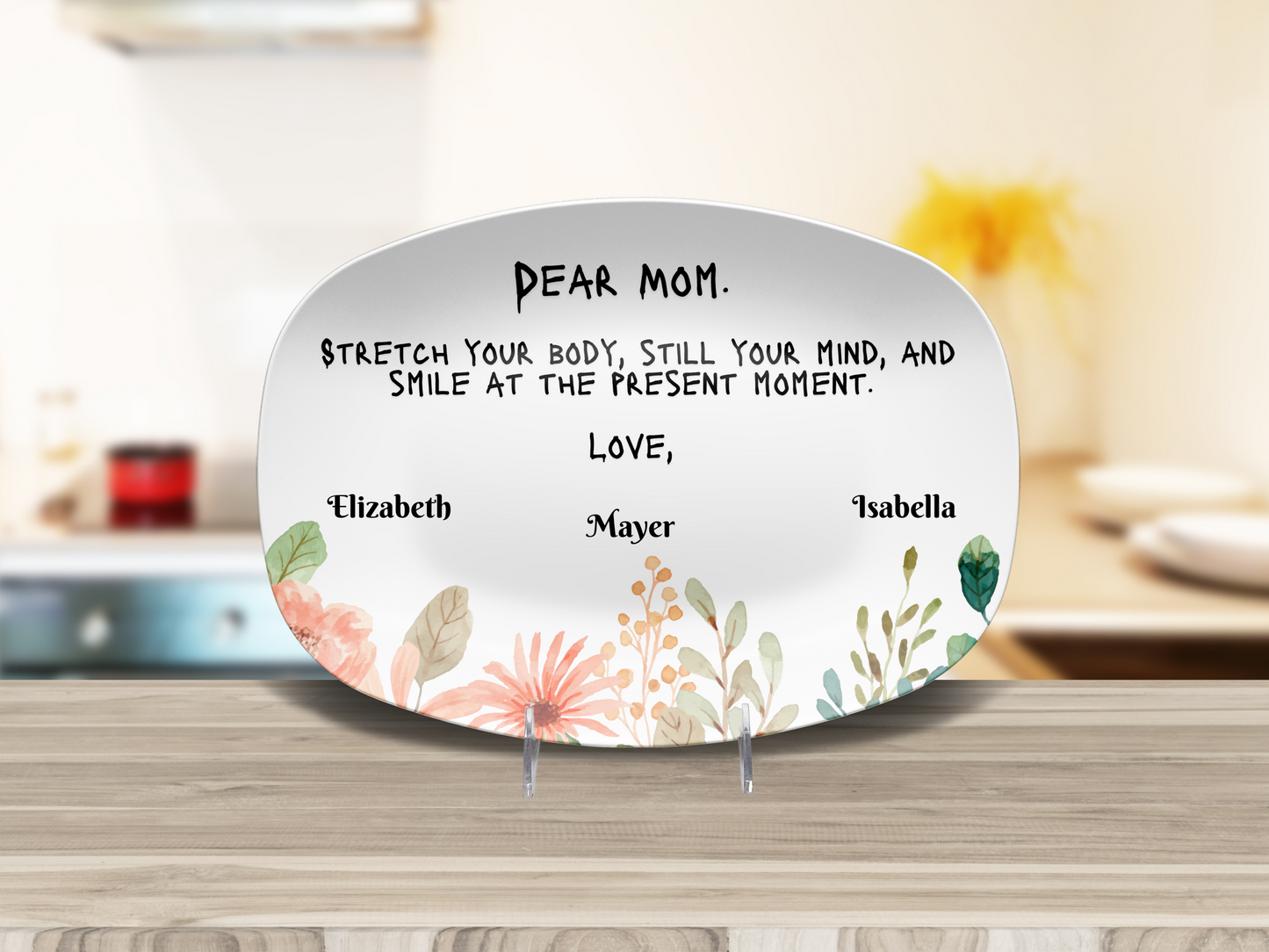 Yoga-Themed Personalized Platter
