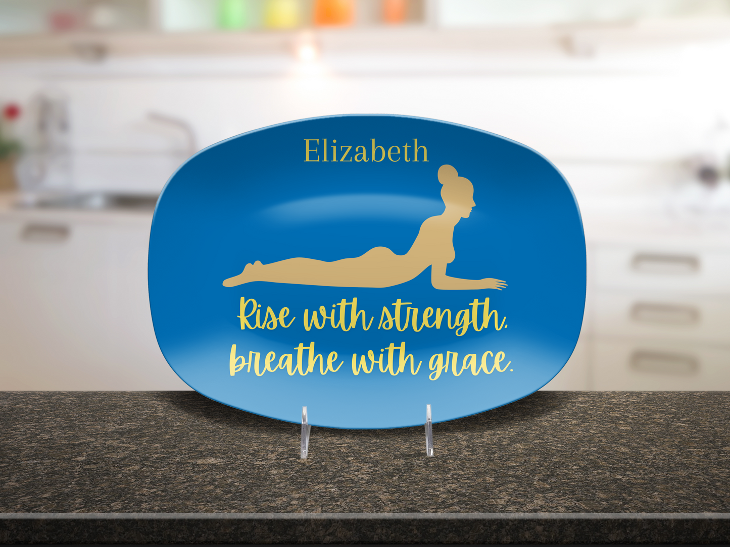 ๐ Cobra Pose Personalized Yoga Platter