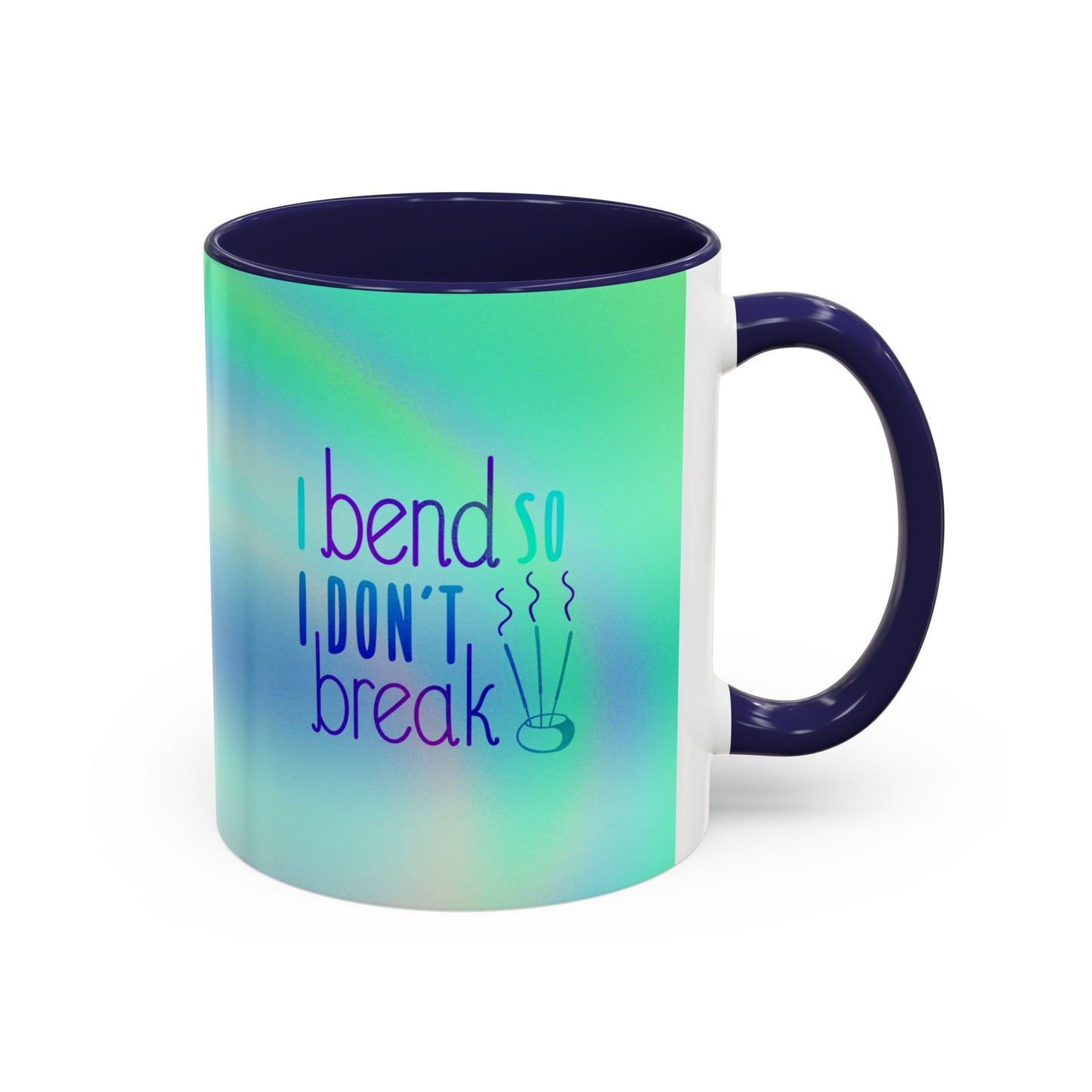 Yoga-Themed Coffee Mug - "I Bend So I Don't Break" - 11oz
