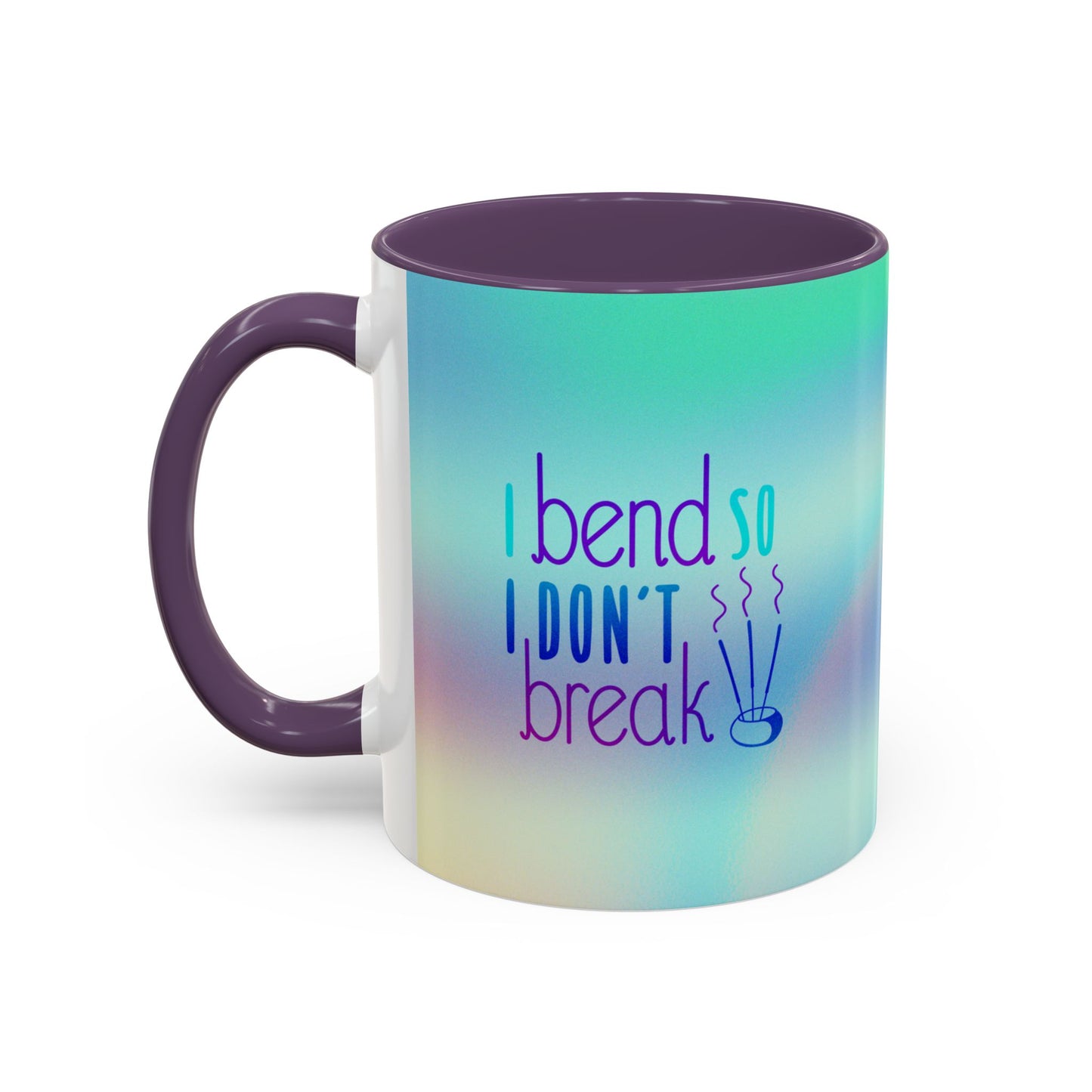 Yoga-Themed Coffee Mug - "I Bend So I Don't Break" - 11oz