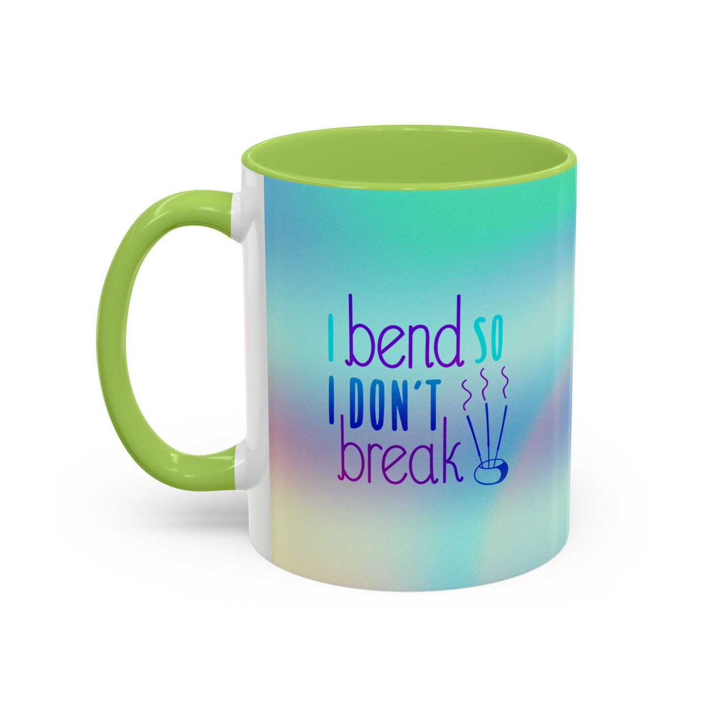 Yoga-Themed Coffee Mug - "I Bend So I Don't Break" - 11oz