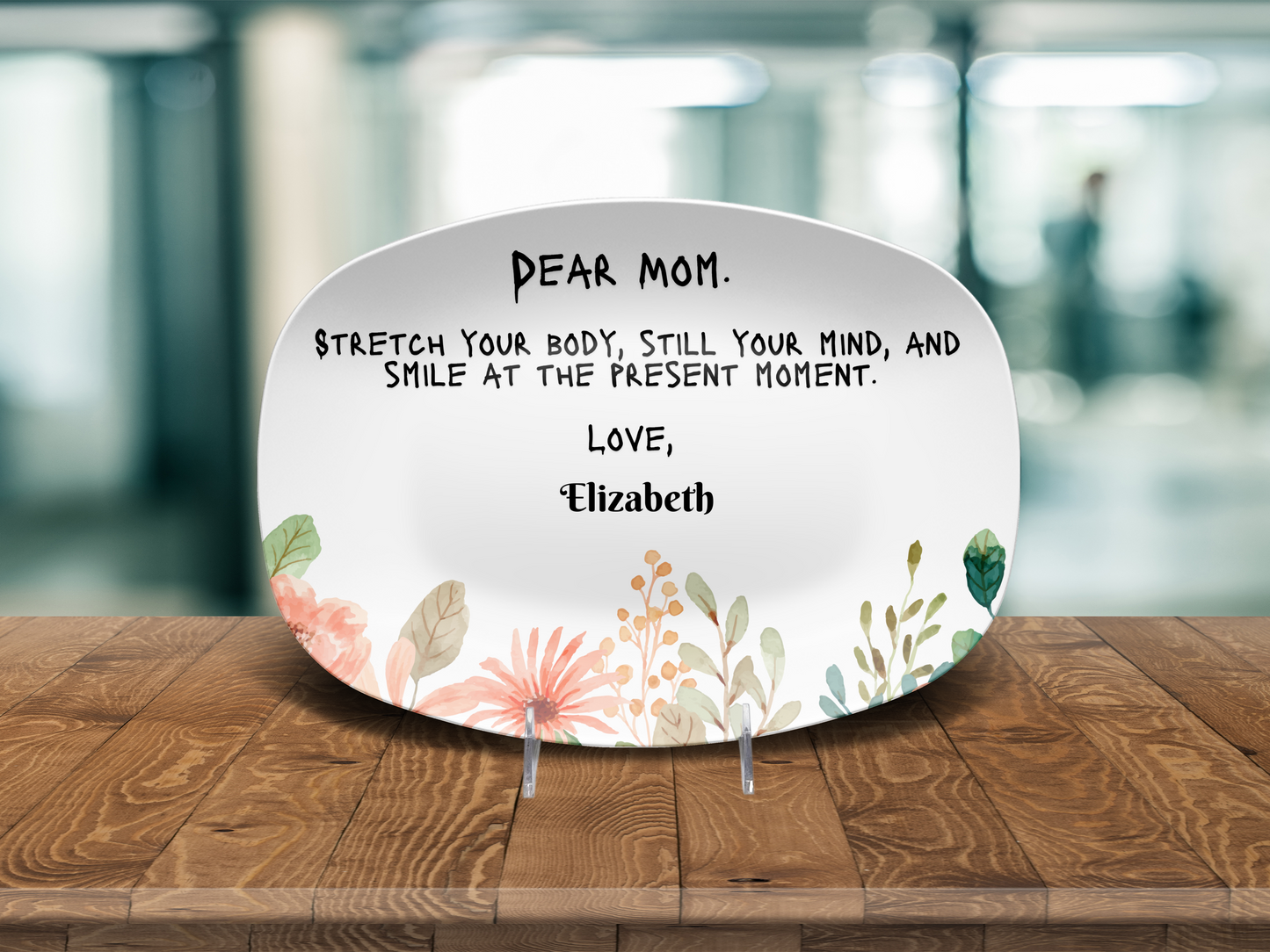 Yoga-Themed Personalized Platter