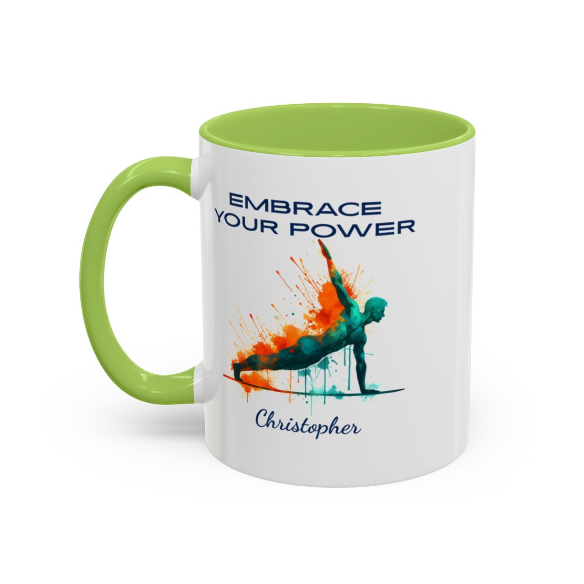 Personalized Yoga Mug for Him - Embrace Your Power