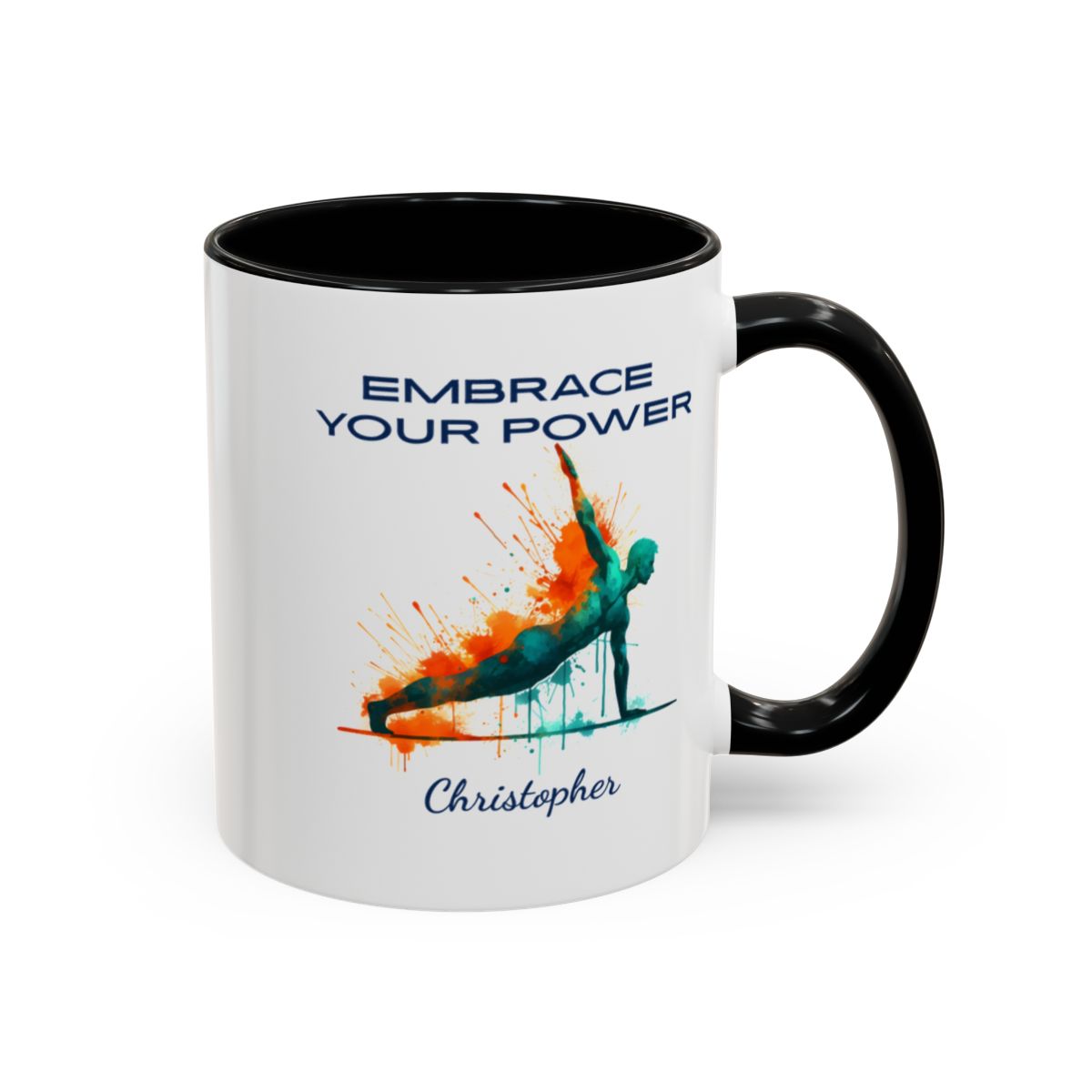 Personalized Yoga Mug for Him - Embrace Your Power