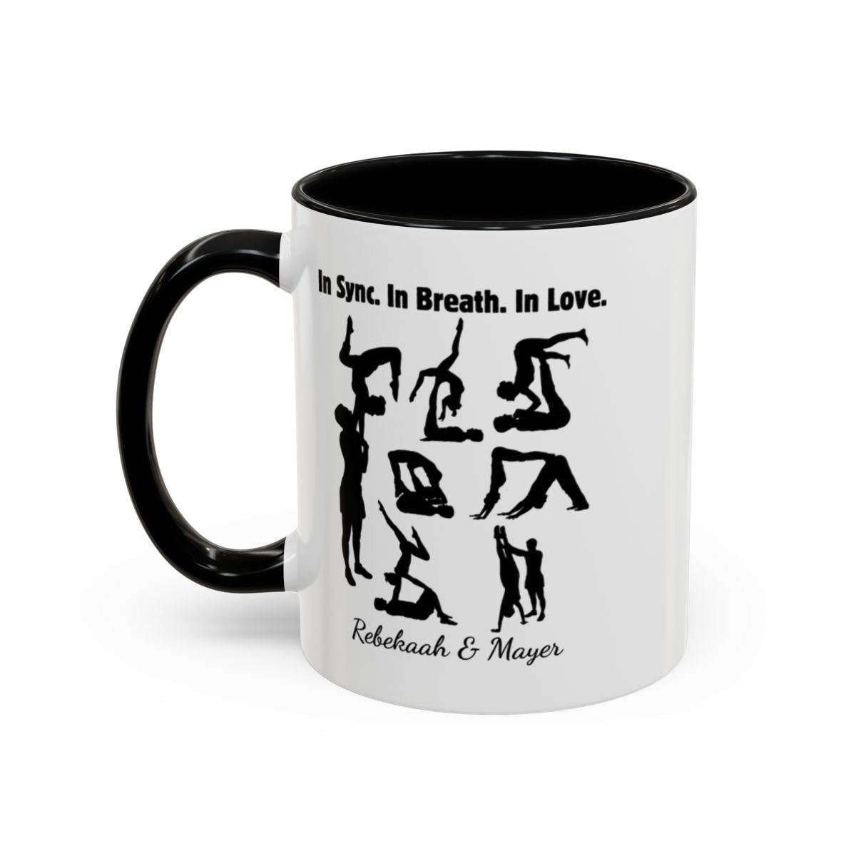 Couples’ Personalized Yoga Mug – In Sync. In Breath. In Love.