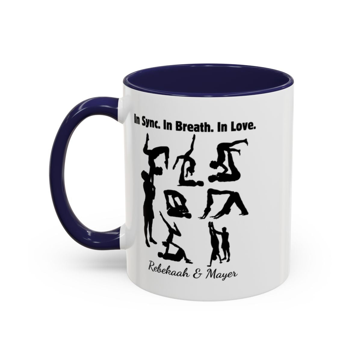 Couples’ Personalized Yoga Mug – In Sync. In Breath. In Love.