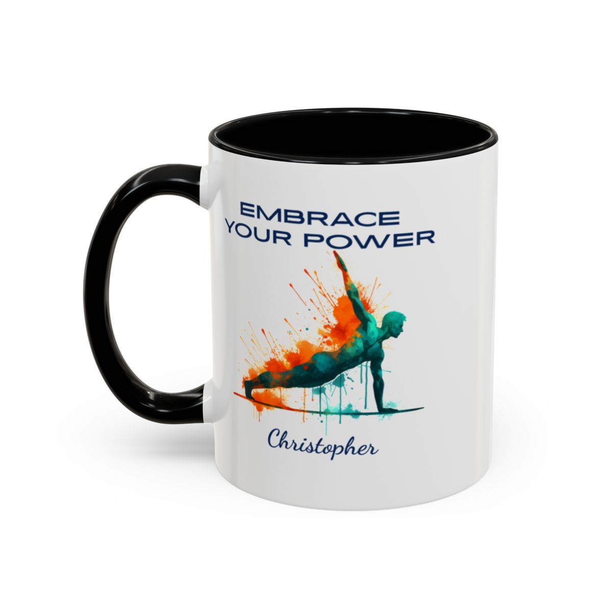 Personalized Yoga Mug for Him - Embrace Your Power