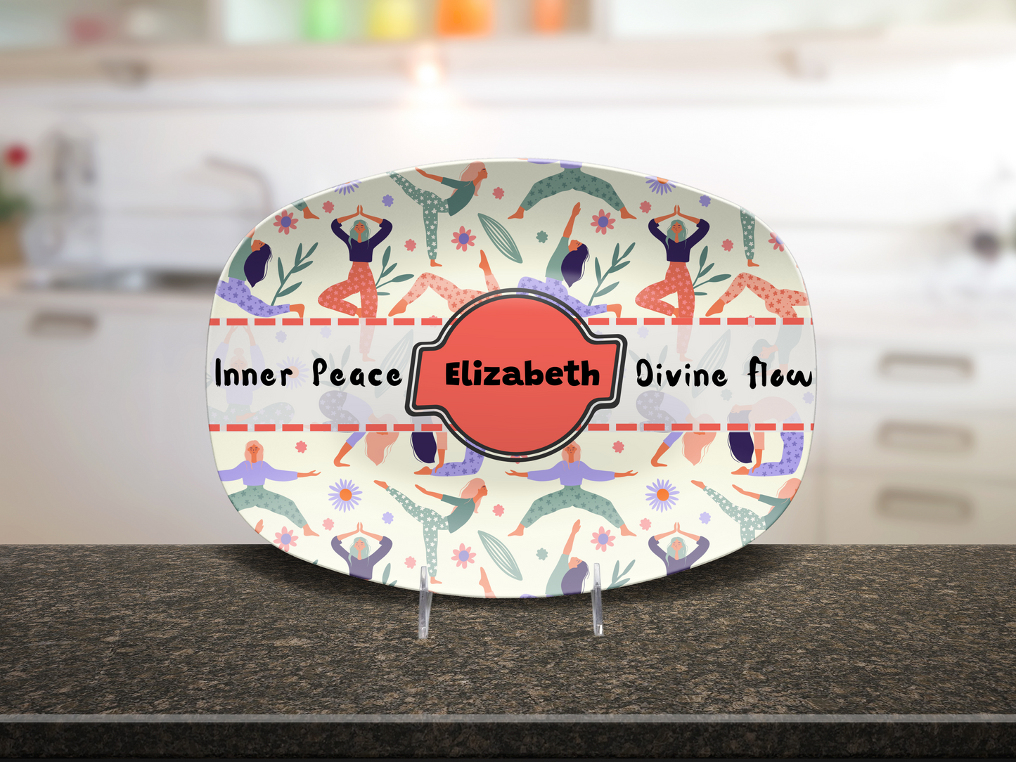 🌊 Inner Peace, Divine Flow – Personalized Yoga Platter