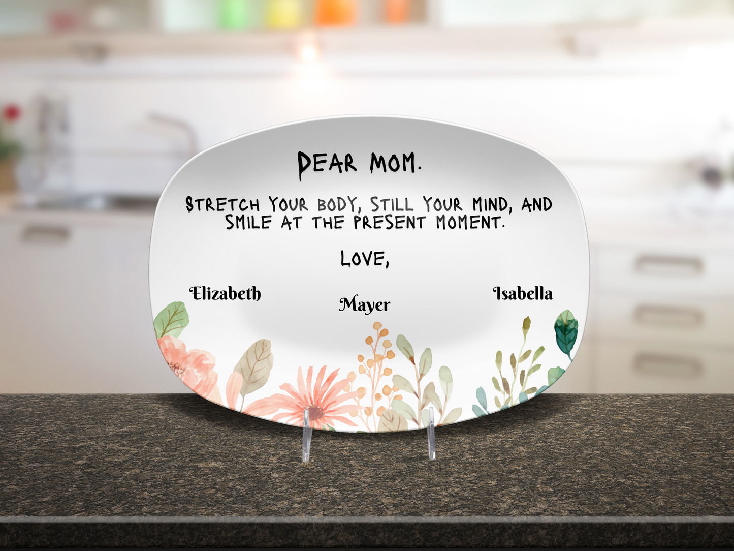 Yoga-Themed Personalized Platter