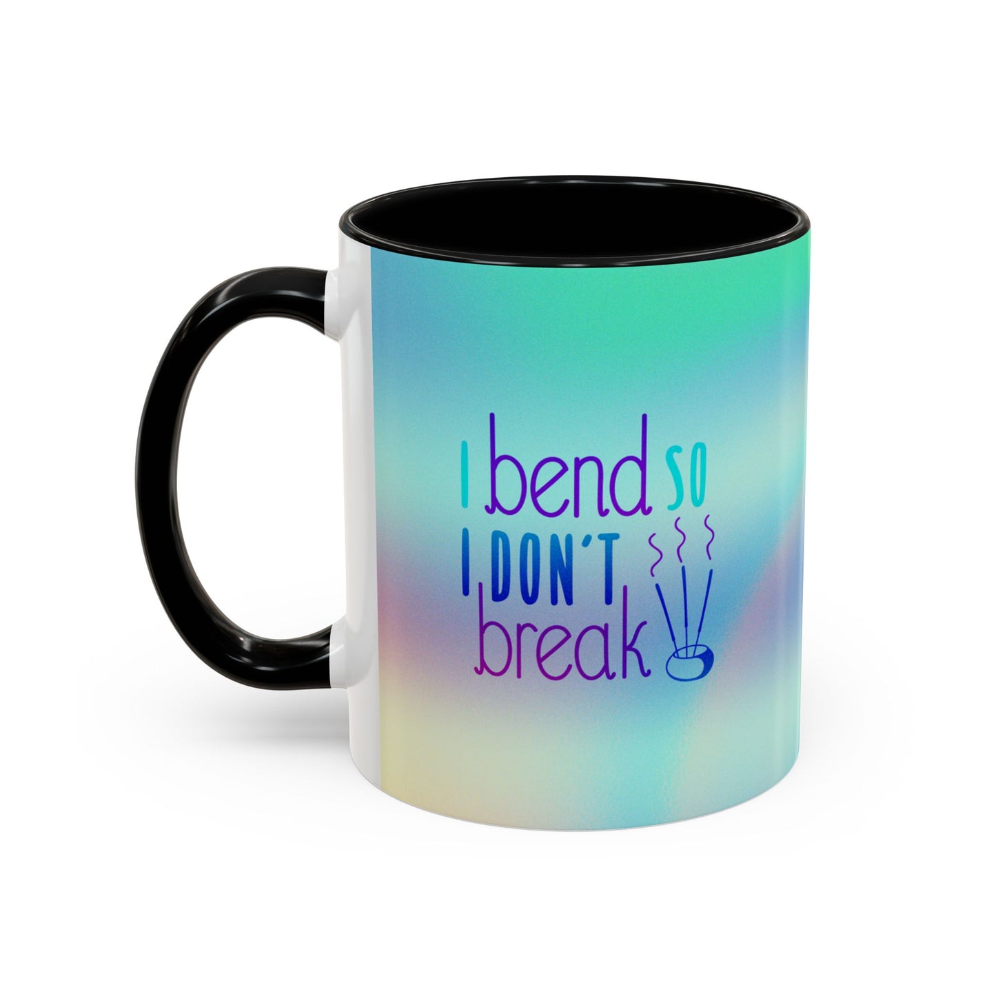 Yoga-Themed Coffee Mug - "I Bend So I Don't Break" - 11oz