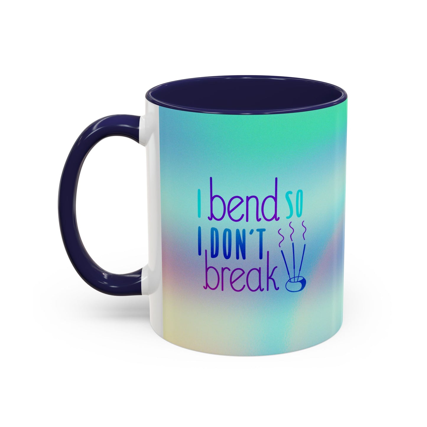 Yoga-Themed Coffee Mug - "I Bend So I Don't Break" - 11oz