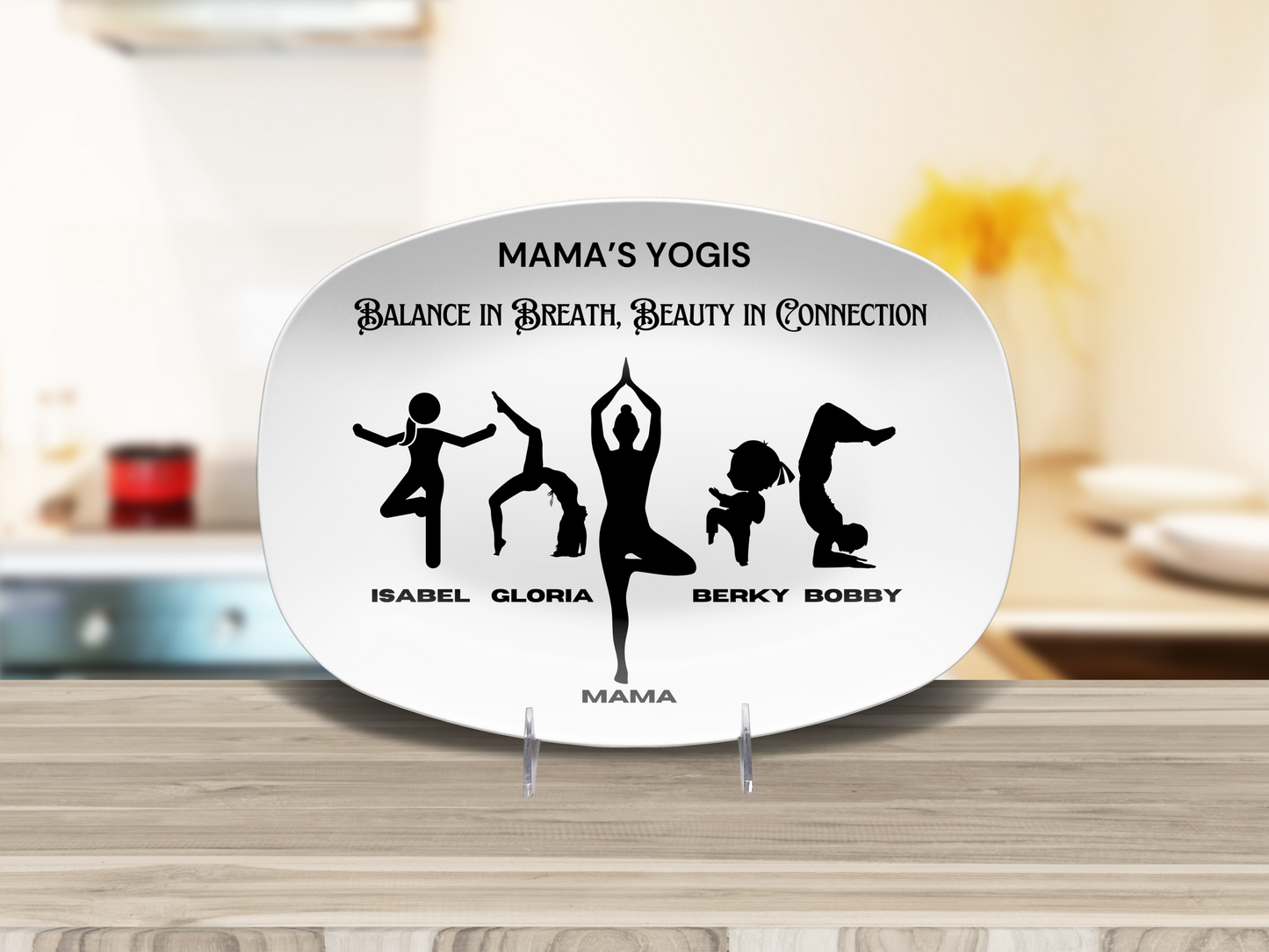 Custom Mother’s Day Yoga Gift 🧘‍♀️ Personalized Yoga Mum's Platter