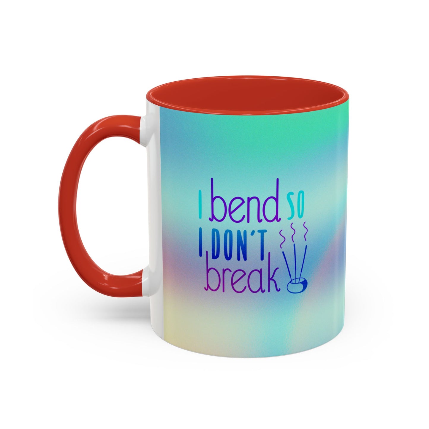 Yoga-Themed Coffee Mug - "I Bend So I Don't Break" - 11oz