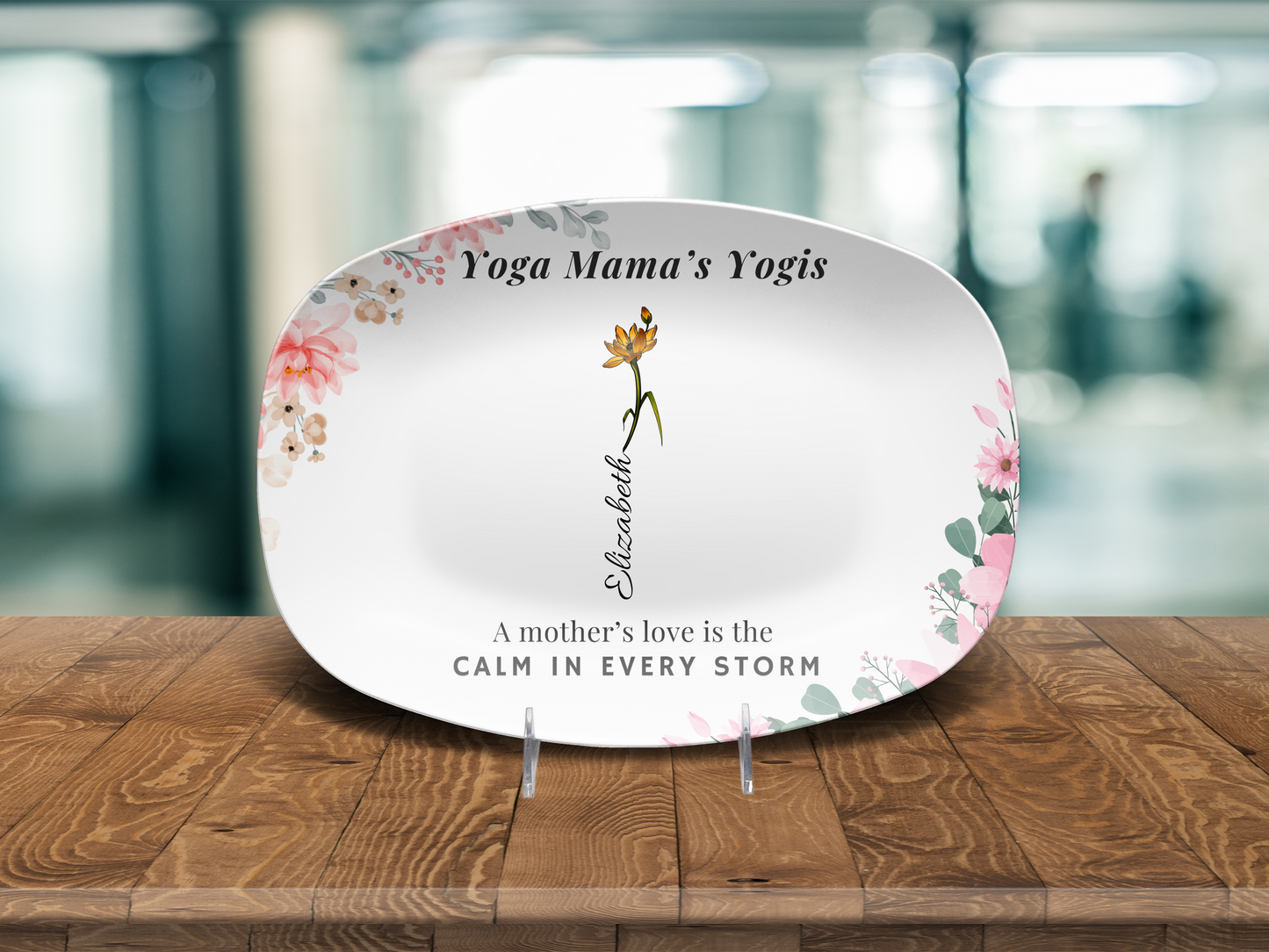 Yoga Lover’s Mother’s Day Gift – Customized Platter with Kids’ Names