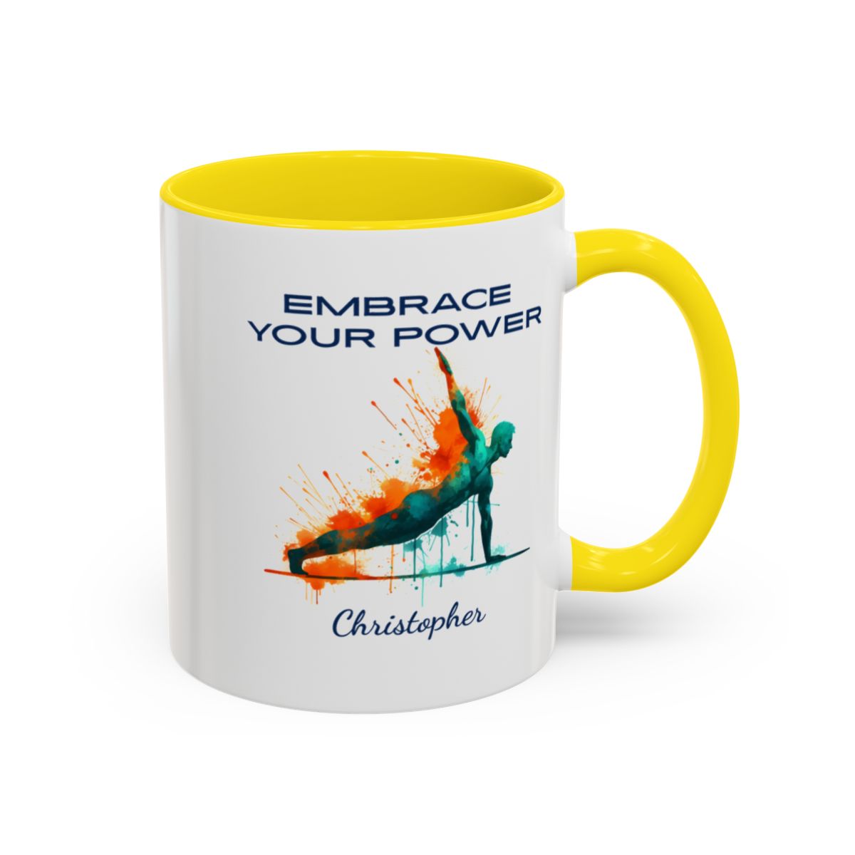 Personalized Yoga Mug for Him - Embrace Your Power