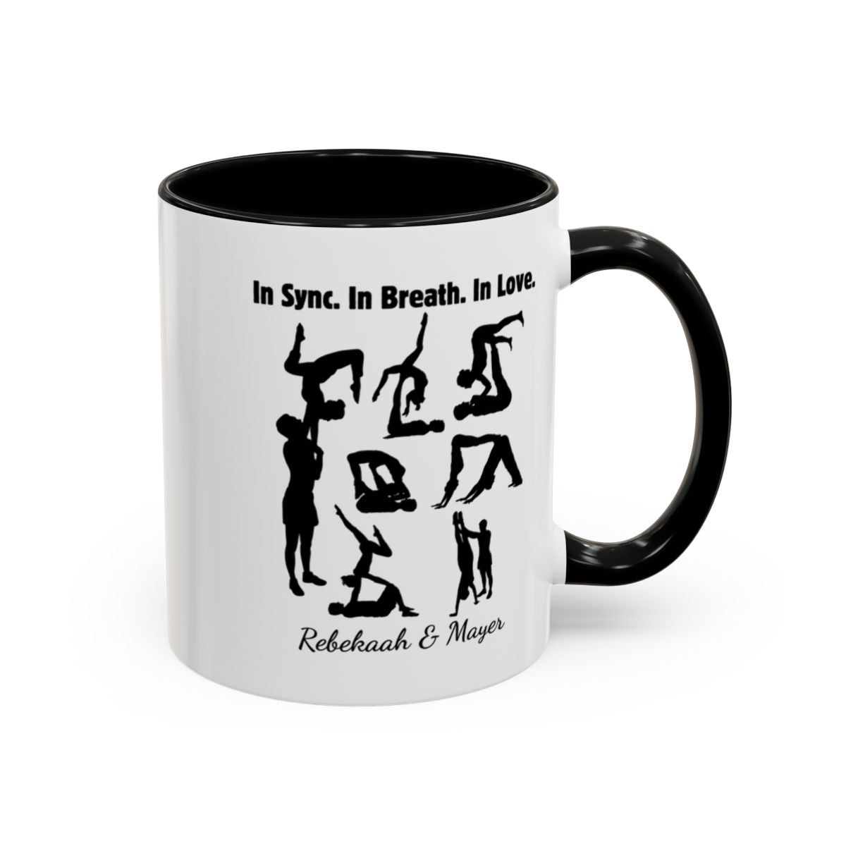 Couples’ Personalized Yoga Mug – In Sync. In Breath. In Love.