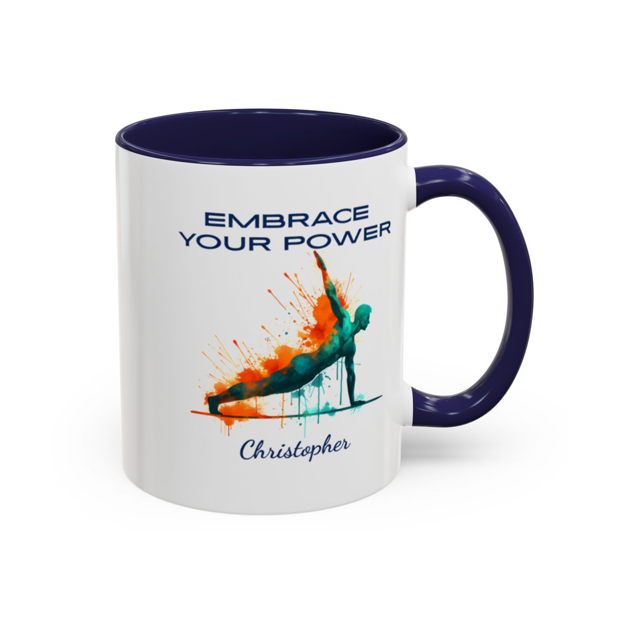 Personalized Yoga Mug for Him - Embrace Your Power