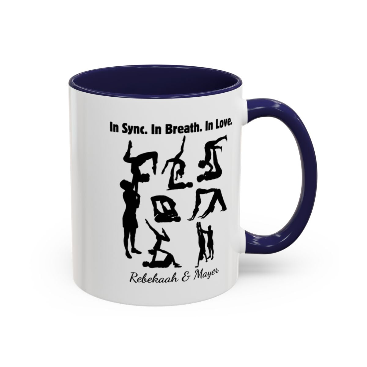 Couples’ Personalized Yoga Mug – In Sync. In Breath. In Love.