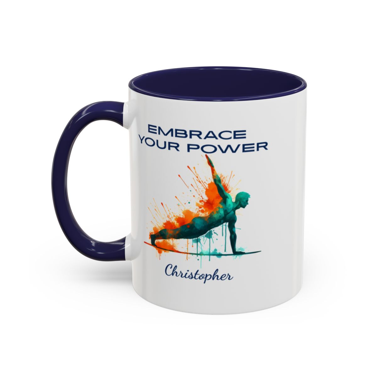 Personalized Yoga Mug for Him - Embrace Your Power