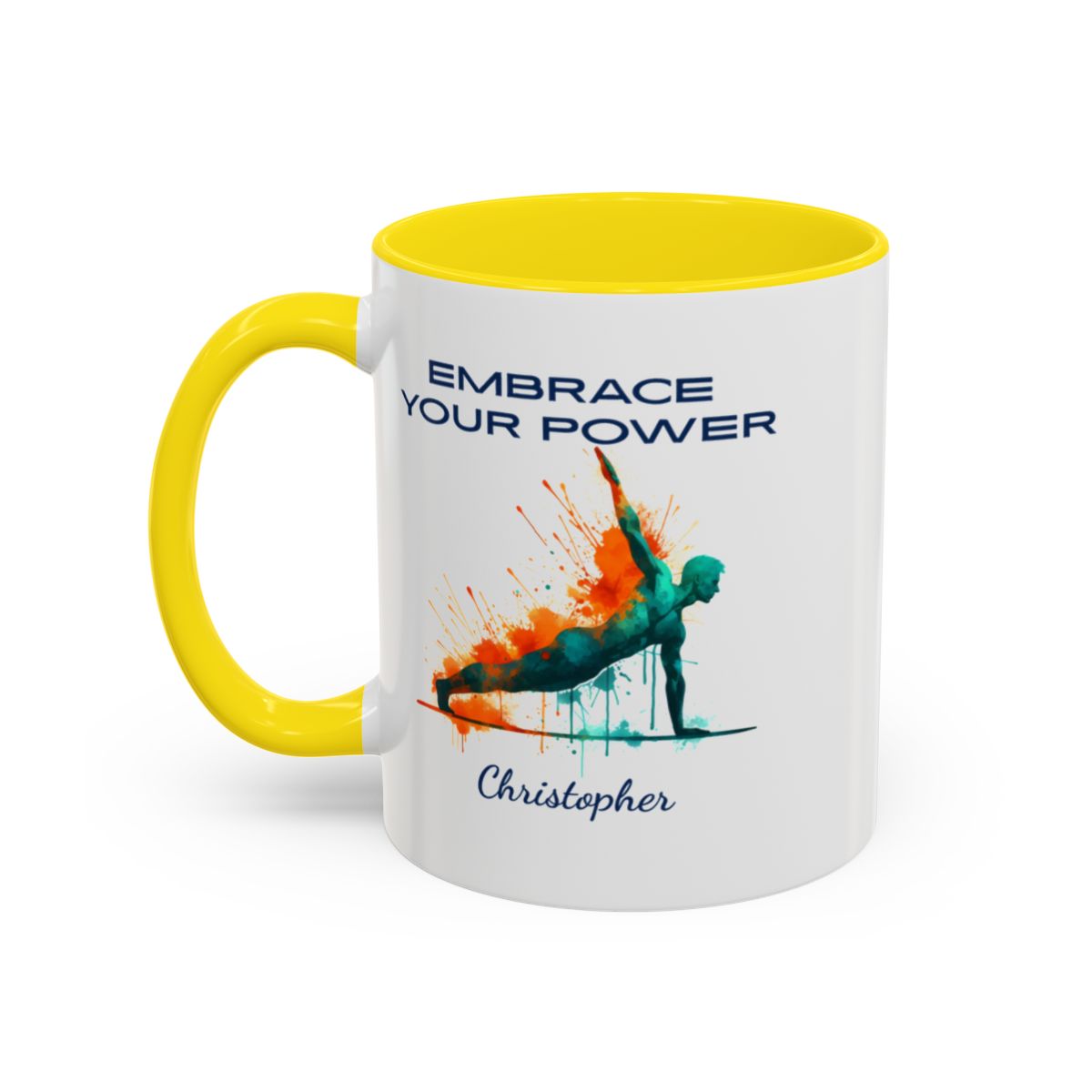 Personalized Yoga Mug for Him - Embrace Your Power