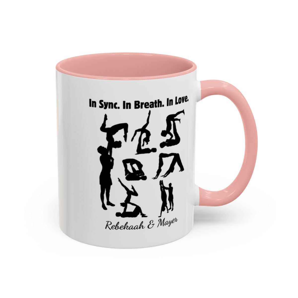 Couples’ Personalized Yoga Mug – In Sync. In Breath. In Love.