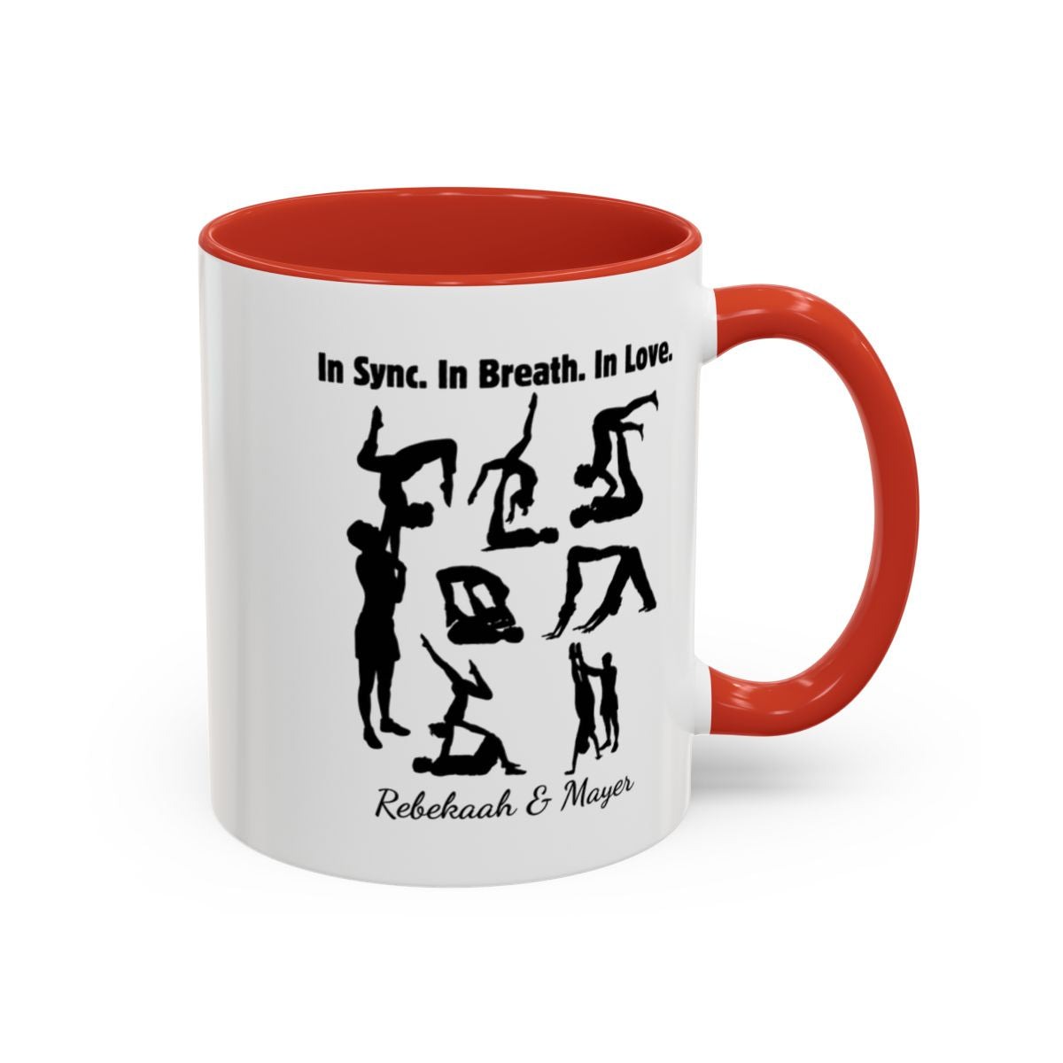 Couples’ Personalized Yoga Mug – In Sync. In Breath. In Love.