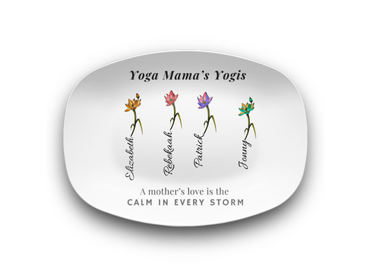 Yoga Lover’s Mother’s Day Gift – Customized Platter with Kids’ Names